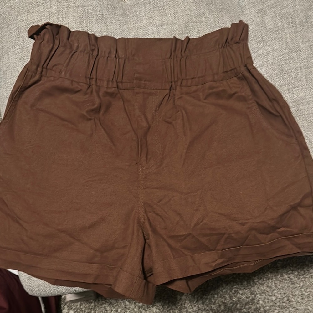 High Waist Brown Women's Shorts